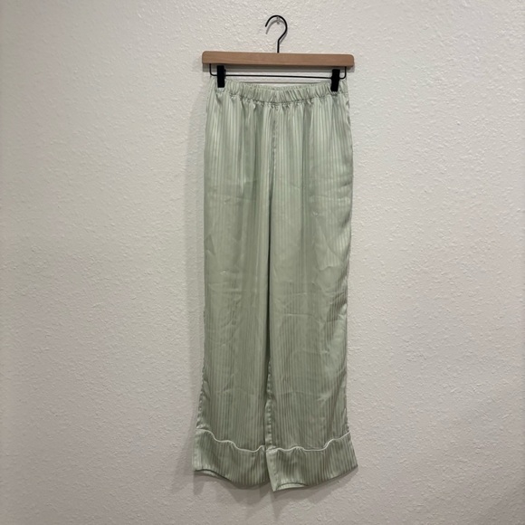 nap loungewear green satin pants - Picture 1 of 8